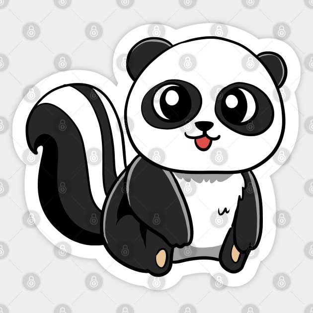 Panda Skunk Sticker by WildSloths